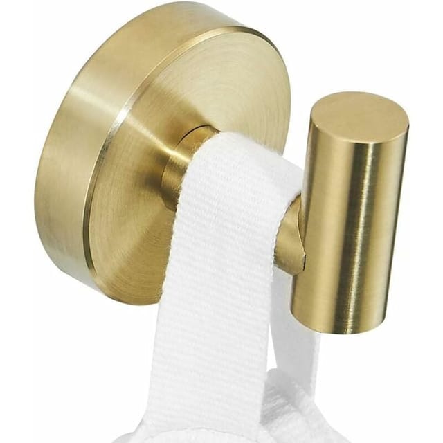 Patère de Vêtement Crochet Murale Couleur Argentée Crochet Peignoir en Acier Inoxydable, Boucle de Serviettes Porte Manteaux Finition Nickel Brossée