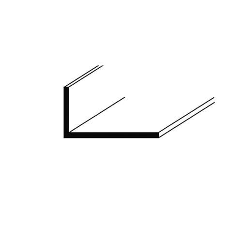 Aluminium Winkelprofil 20x10x1mm 2 Meter ungleichschenkelig, Flach, Profil, Winkel, natur eloxiert