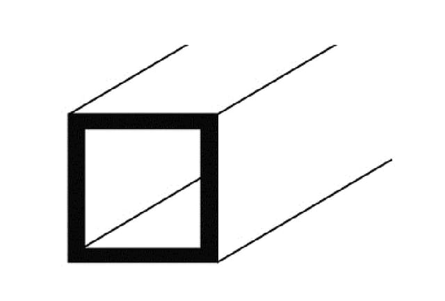 Ms Beschläge - Aluminium Vierkantrohr-Profil 1mm Stärke, Flach, Profil, Winkel, natur eloxiert 15x15x1mm 1 Meter