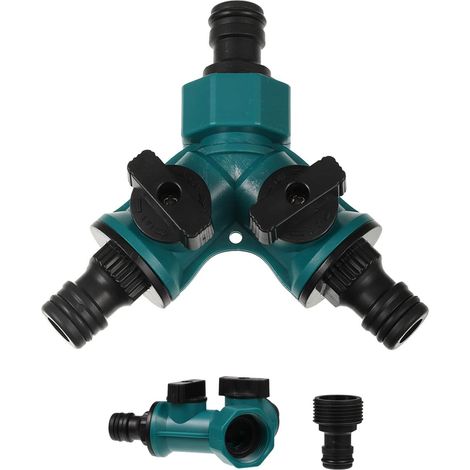 2-wege-schlauchverteiler, Bewässerungsverteiler, Verteiler Mit Ein/aus-ventilanschlüssen, Bewässerungsarmaturverteiler 1 Stück -