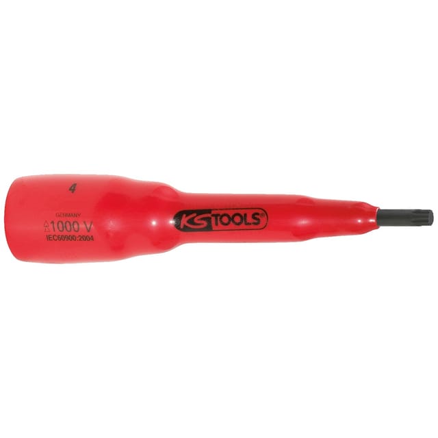 Ks Tools 3/8' Bit-Stecknuss mit Schutzisolierung für Vielzahn(XZN®)-Schrauben, M10 - 117.3894
