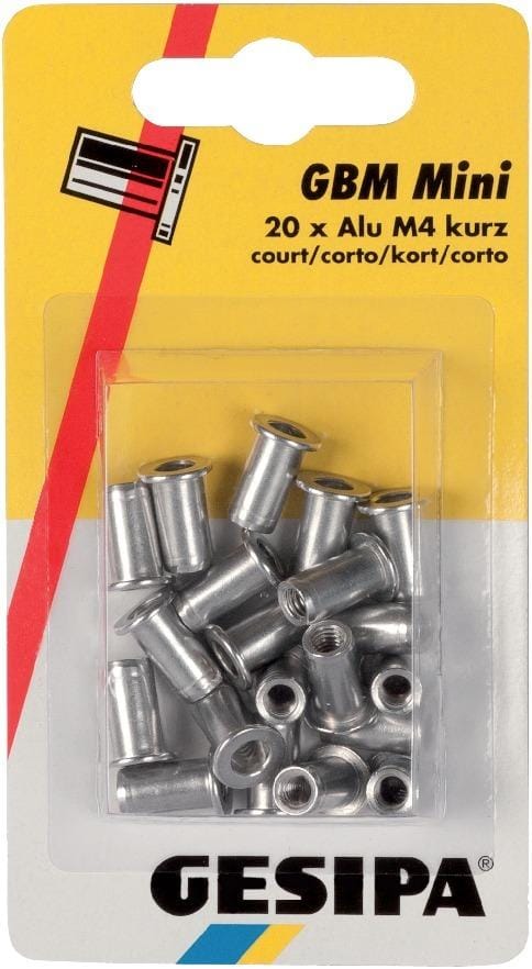 Blindnietmuttern Mini-Pack Alu m 5 Kurz - Gesipa