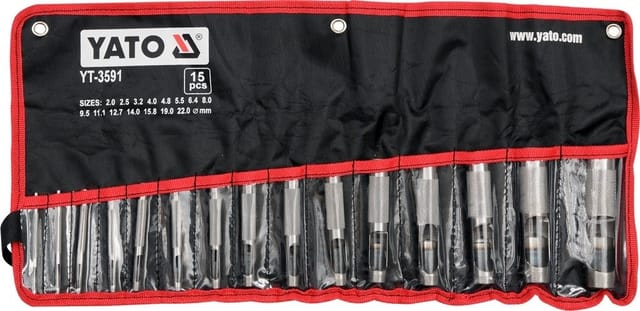 Lederstanzer, 15er-Set / YT-3591 / Yato