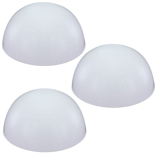 Solarleuchte Halbkugel Kugelleuchte Solar Außen Gartendeko Halbkugel, weiß, led Leuchtmittel, d 20 cm, 3er Set