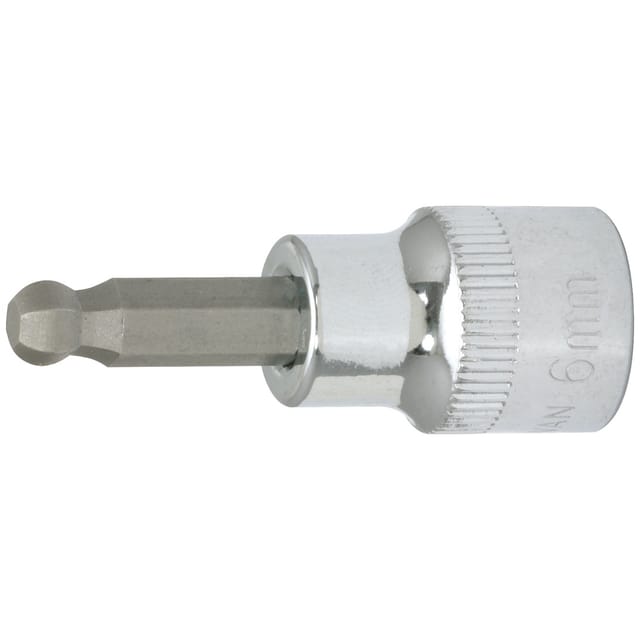 3/8' CHROMEplus Bit-Stecknuss Innensechskant,Kugelkopf,4mm