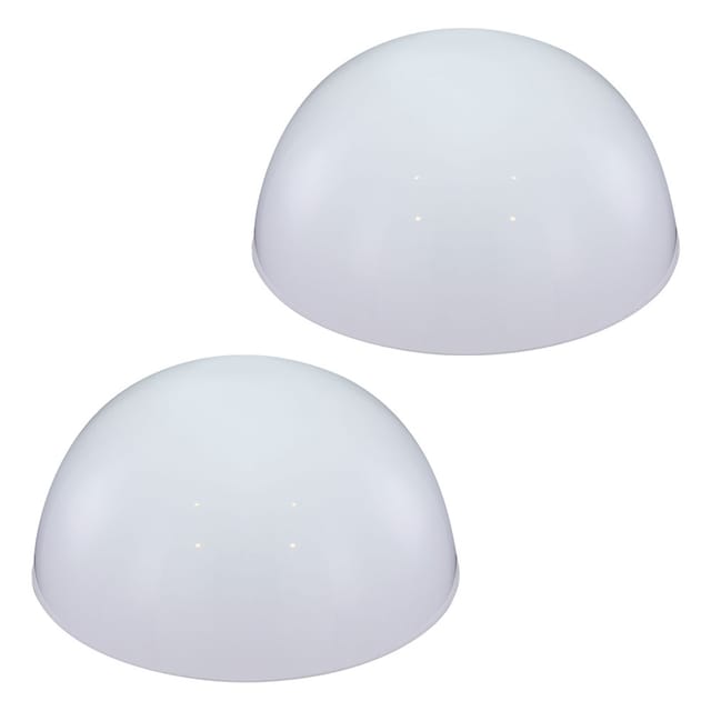 Solarleuchte Halbkugel Kugelleuchte Solar Außen Gartendeko Halbkugel, weiß, led Leuchtmittel, d 20 cm, 2er Set