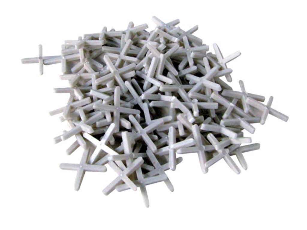 Toolland Fugenkreuz, 250 Stück, Kunststoff, Weiß, Fugenbreite 2 mm