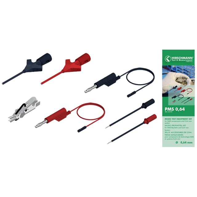 Hirschmann - sks pms 0,64 Messleitungs-Set Lamellenstecker 4 mm Buchse 0.64 mm 1.00 m Schwarz, Rot 1 s