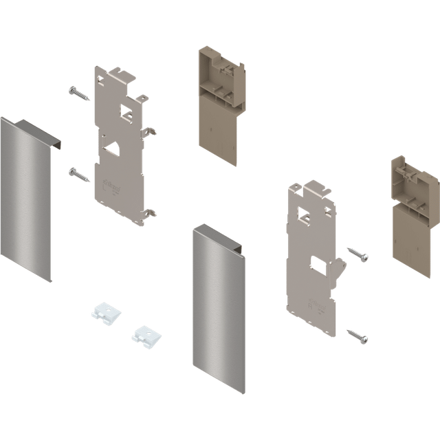 Legrabox Fronthalter Innenschubkasten Höhe k, inox (Anti-Fingerprint) - Blum