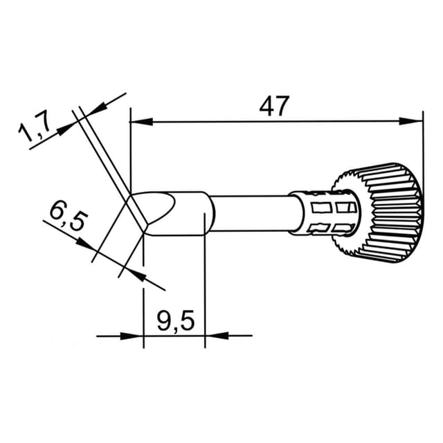 Ersa 0102CDLF65 Lötspitze Meißelform, gerade Spitzen-Größe 6.50 mm Inhalt 1 St.