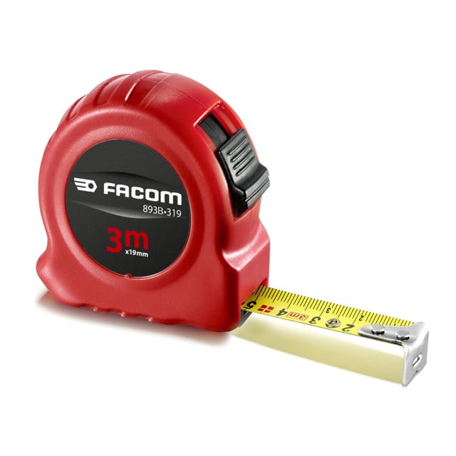 Doppelseitiges Maßband ABS-Gehäuse Facom 3m x 19mm - 893B.319PB