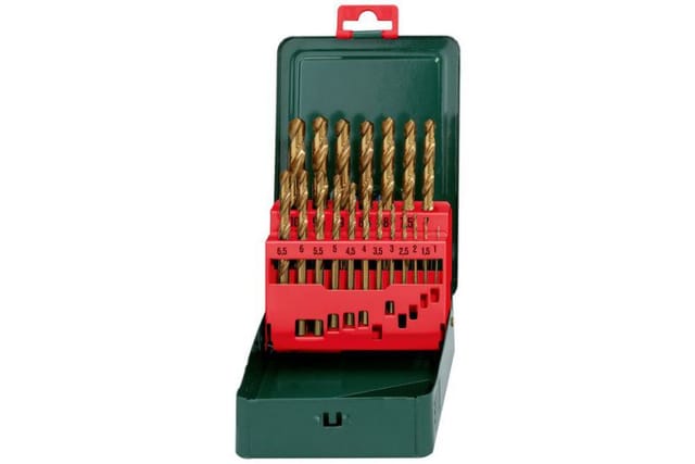 Metabo - 627156000 hss Metall-Spiralbohrer-Set 19teilig TiN din 338 Zylinderschaft 1 Set