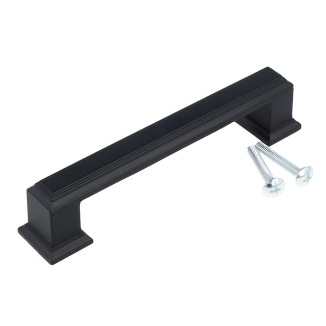 Ms Beschläge - Möbelgriff Möbelknopf Serie UZ71 Schrankgriff Türgriff Schwarz Griff 96mm