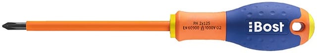Bost - Schraubendreher - Phillips Kreuzschlitzklinge Expert isoliert 1000V - PH0 x 75 mm - 626130
