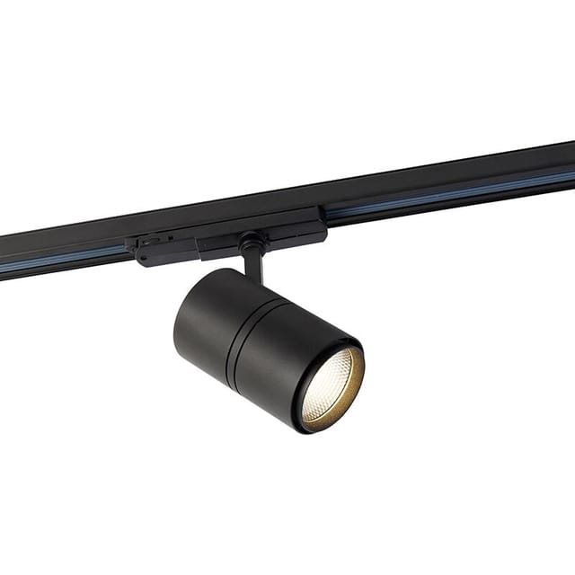 Moderner schwarzer Schienenstrahler für 3-Phasen-Schiene inkl. led - 3-Phasen-Ruler