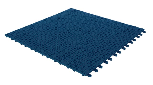 4 x Flexible Kunststofffliesen 55,5 x 55,5cm für den Außenbereich, blau, von Ezooza