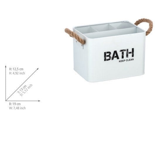 Badbox Gara mit 4 Fächern Weiß, Weiß, Stahl weiß - weiß - Wenko