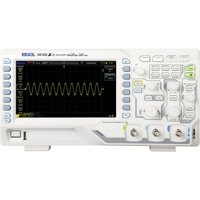 Rigol - DS1202Z-E Digital-Oszilloskop 200 MHz 2-Kanal 1 GSa/s 24 Mpts 8 Bit 1 St.