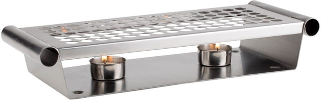 No Brand - Speisenwärmer 2 flammig Edelstahl 34x13x6cm