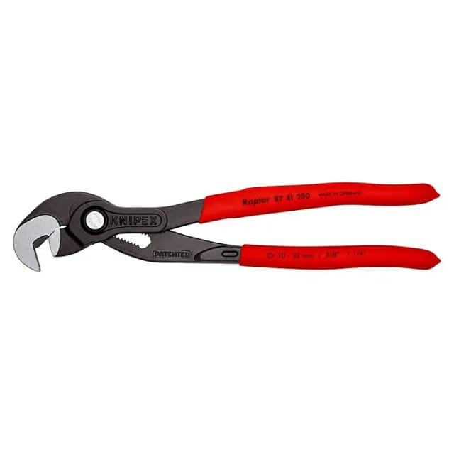 KNIPEX 87 41 250 SB Schraubzange mit rutschhemmendem Kunststoff überzogen grau atramentiert 250 mm