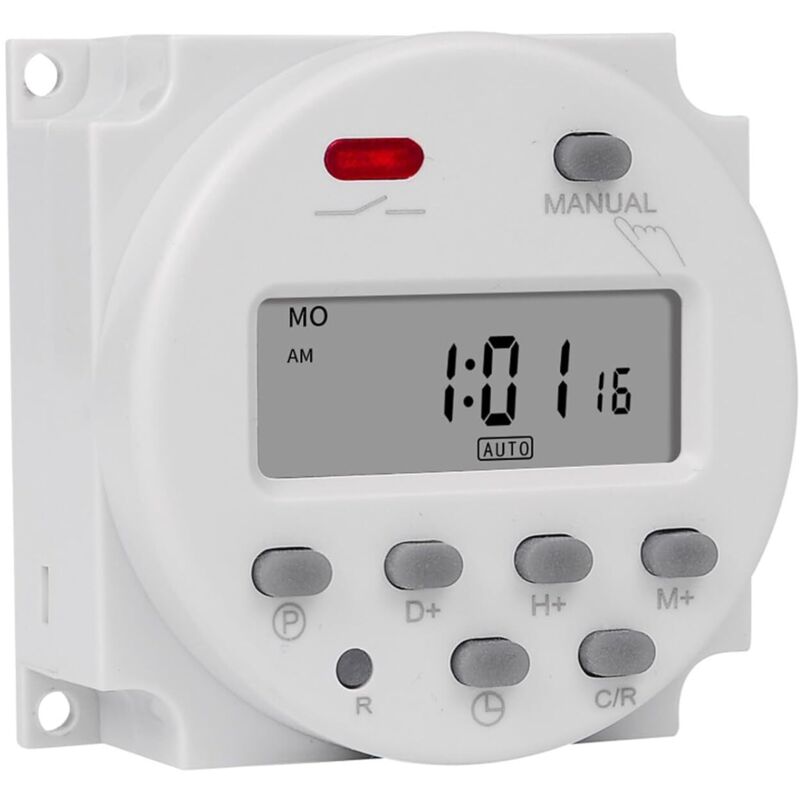 [neuwertig]7-tage-programmierbarer Digitaler Wochentimer, 12v Ac/dc, Elektronische Beleuchtung, Täglicher Zeitrelais-programmierer, Interne Batterie, 1 Stück (farbe: 12v Mit 4 Drähten)