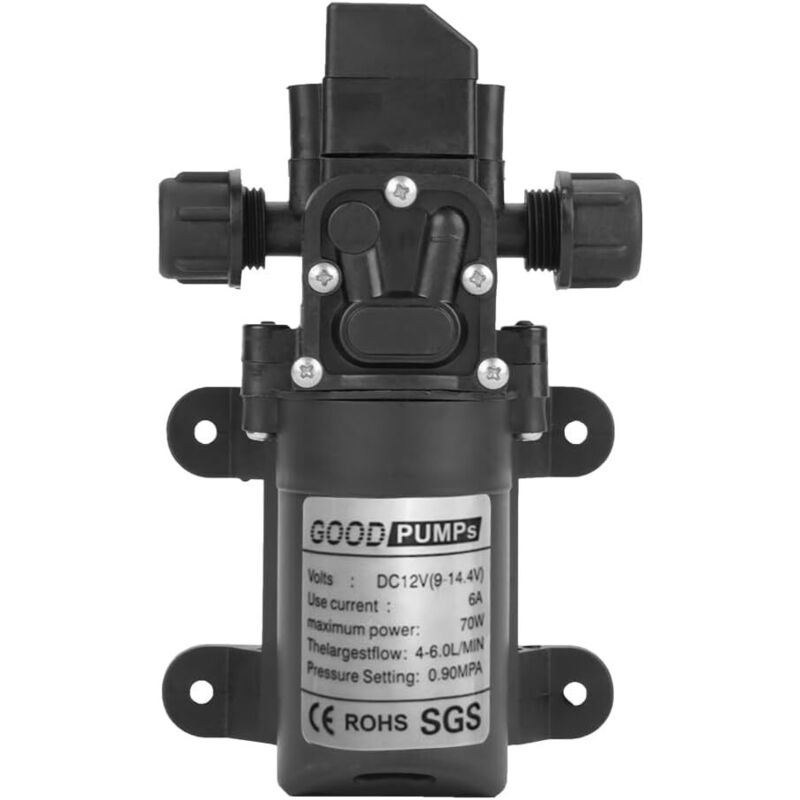 [neuwertig]12-v-wasserpumpe, 12-v-wasserpumpe Für Wohnmobile, 12 V Gleichstrom, 70 W, 0,9 Mpa, 6 L/min, Hochdruck, Selbstansaugend, Membranpumpe, Für Wohnwagen, Wohnmobile Und Boote