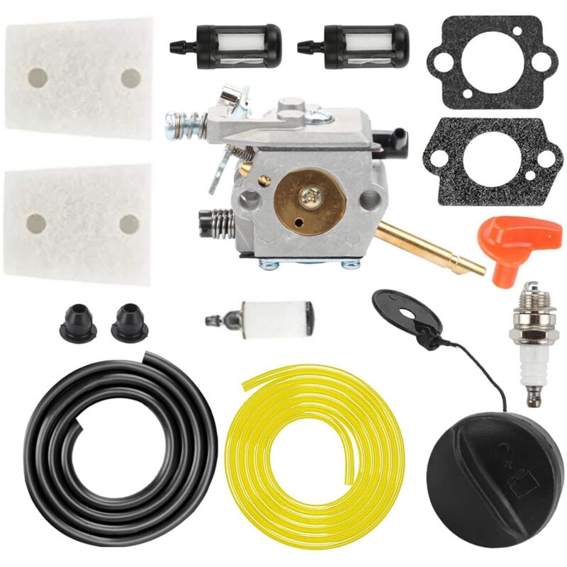 [neuwertig]fs66 Wt-45 Vergaser Für Stihl Fs86 Fs48 Fs52 Fs56 Fs62 Fs81 Fs106 Freischneider, Ersetzt Wt-45-1 Wt-45a 4126 120 0610, Mit Dichtung, Zündkerze, Tankdeckel