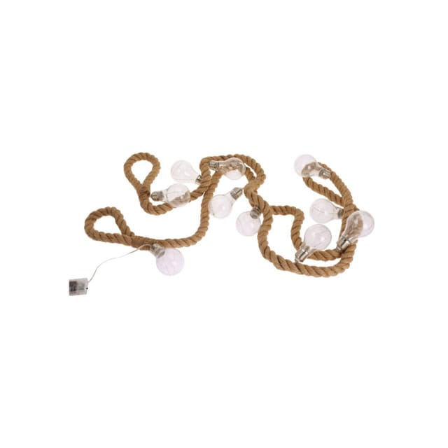 EDM - 30 led Lichterkette mit Birnenmotiv auf Juteschnur - Home Styling Collection