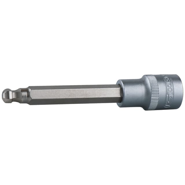 1/2' Bit-Stecknuss Innensechskant mit Kugelkopf, lang, 9mm