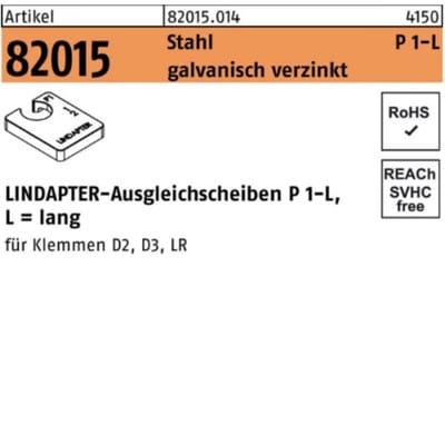 St. P1 m 16 feuerverzinkt, lang s - Lindapter