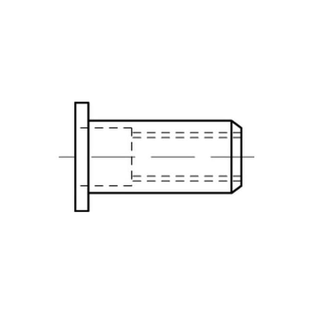 Reyher - Blindnietmuttern Alu-Legierung Flachkopf m 5 / 0,25 - 3,0 s 500 Stk