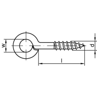 Ringschrauböse R 88133 Typ 1 16 x 6(2,9/4) Stahl galvanisch verzinkt