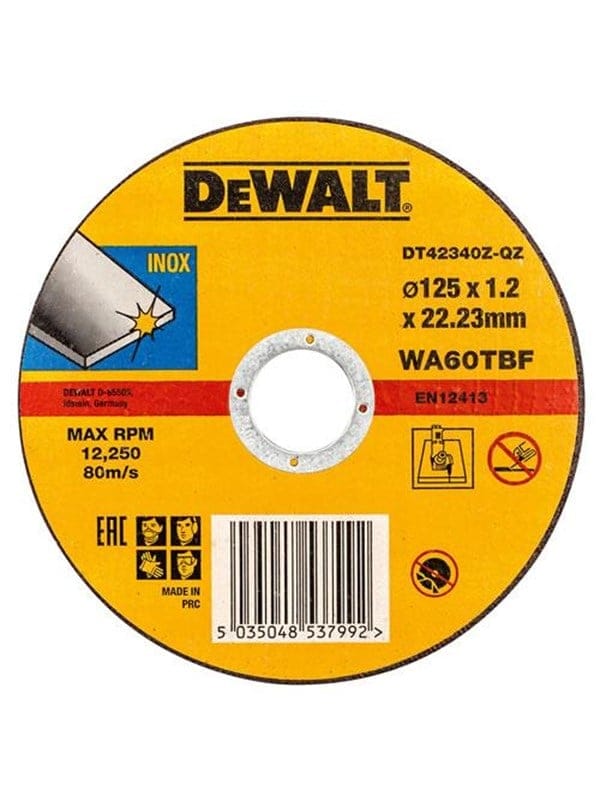 Trennscheibe Edelstahl flach 125x1.2 mm DT42340Z-QZ - Dewalt