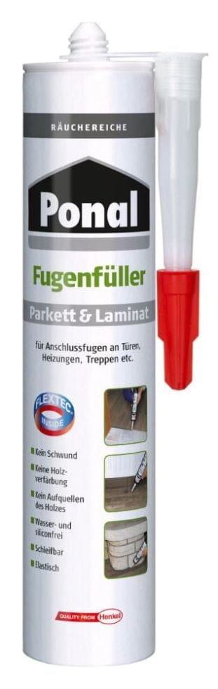 Fugenfüller Parkett & Laminat 280 ml Kartusche, Räuchereiche Fugendichtstoffe - Ponal