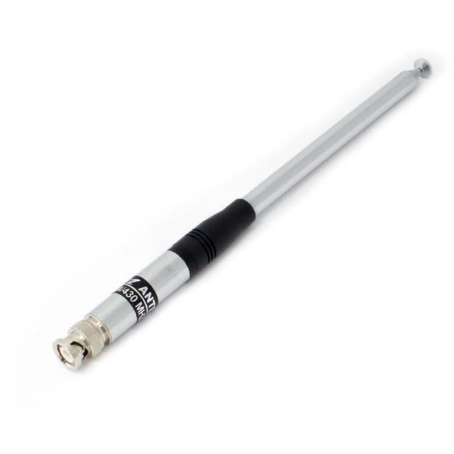 vhbw Antenne kompatibel mit Weierwei VEV-3288S Funkgerät - Ausziehbar, 23 cm - 120 cm, BNC Stecker, Silber