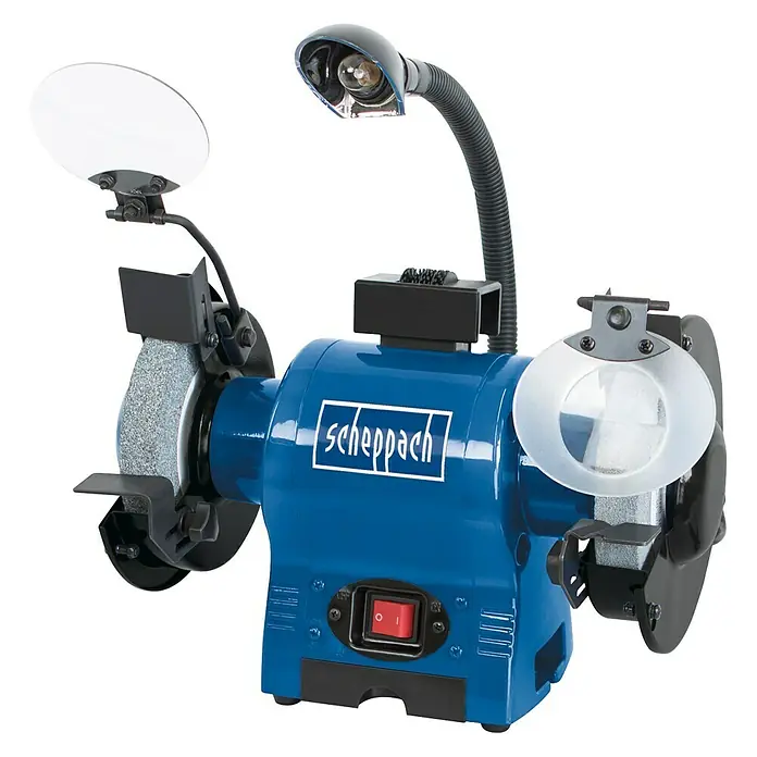 Scheppach - Doppelschleifer BG150 370W Ø150mm Schleifstein inkl. Lampe & Schleifscheibenabzieher