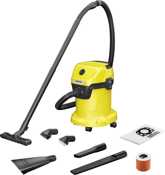 Kärcher WD 3 V-17/6/20 Auto Sauger Gelb Kraftvoll