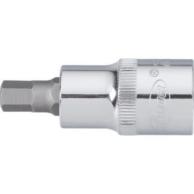 Vigor - Innensechskant Schraubendreher-Einsatz ∙ V2103 ∙ 1/2 Zoll (12,5 mm) Vierkant hohl ∙ Innen Sechskant Profil ∙ sw 7 mm