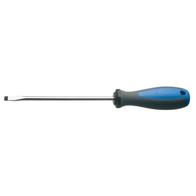 Unior Flachschraubendreher mit chromierter Klinge und ergonomischem Tricomponenten-Griff