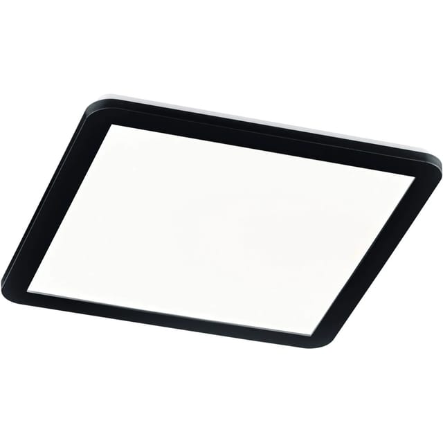Trio Lighting - led Deckenleuchte camilla Schwarz matt mit Switch Dimmer IP44, Quadrat 40cm