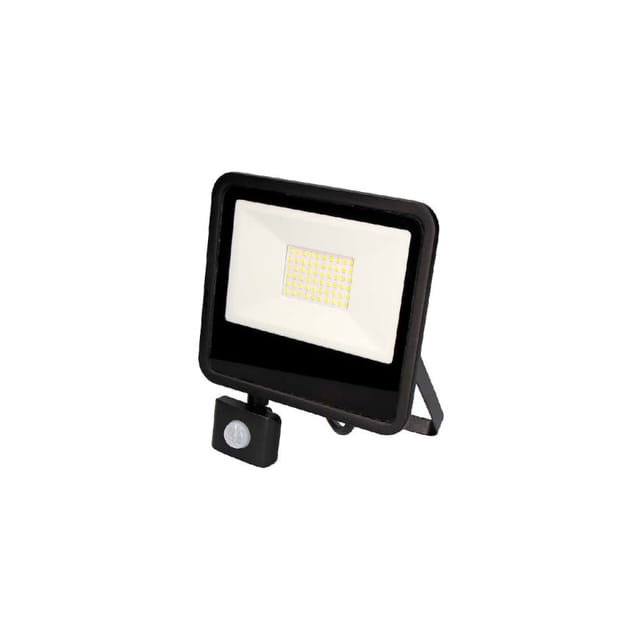 LED-Projektor 50 w 4000 lm 6400 k Kaltlicht mit Anwesenheitssensor 23,8 x 4,5 x 19,2 cm EDM