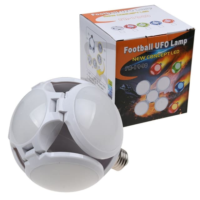Trade Shop - LAMPADA LAMPADARIABILI LED 40W 6800K 5 VIE BIANCA ATTACCO E27 UFO PALL -