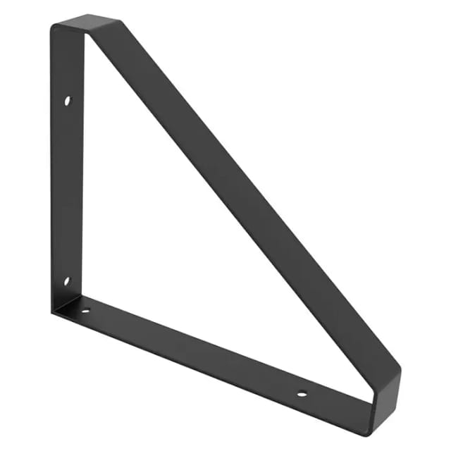 Halterung im Industriestil aus mattschwarzem Stahl, H.26,1 x T.21 cm REI