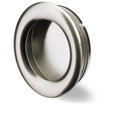 Hettich - Einsetzgriff Borgoa, •–• 0, h 11 mm, ø 41 mm, Edelstahl Optik