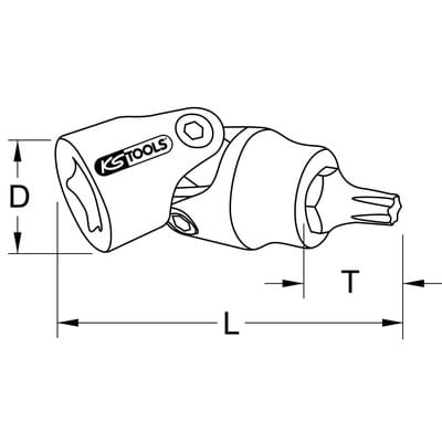 1/4' CHROMEplus Gelenk-Bit-Stecknuss Torx, T25