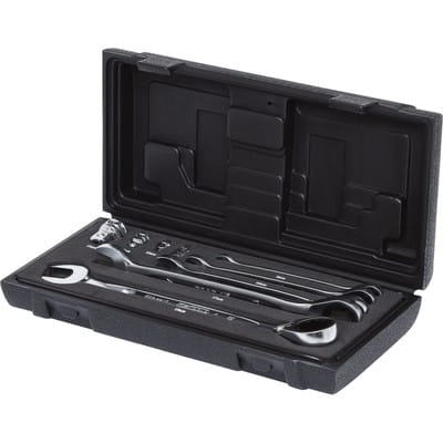 Ks Tools GEARplus Ratschenringmaulschlüssel-Satz, umschaltbar, 9-tlg
