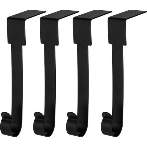 Set Mit 4 Weihnachtsstrumpfhaltern Aus Metall, Haken Für Kamin, Weihnachtsdekoration (schwarz)