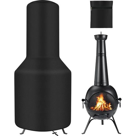 Kaminabdeckung Für Den Außenbereich, 122 X 61 X 29 Cm, 210d Oxford-gewebe, Hitzeschutz, Feuerstellenabdeckung Für Garten Und Terrasse, Schutz Vor Regen, Sonne Und Uv-strahlung
