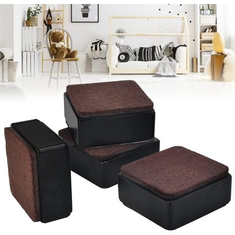 Stück 60 X 60 X 30 Mm Möbelfüße Aus Schwarzem Kohlenstoffstahl, Rutschfeste Bettfüße, Selbstklebende Möbelfüße, Quadratische Beinfüße, Tischfüße Für Sofa Und Schrank