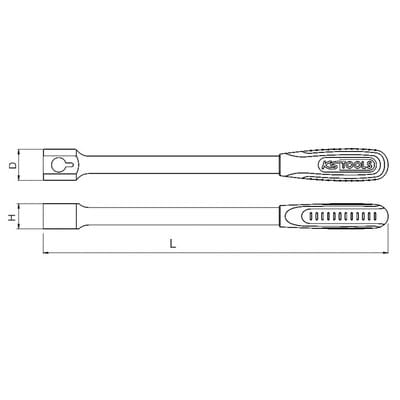 9x12mm ERGOTORQUEplus Universal-Einsteck-Schlüssel, 405 mm